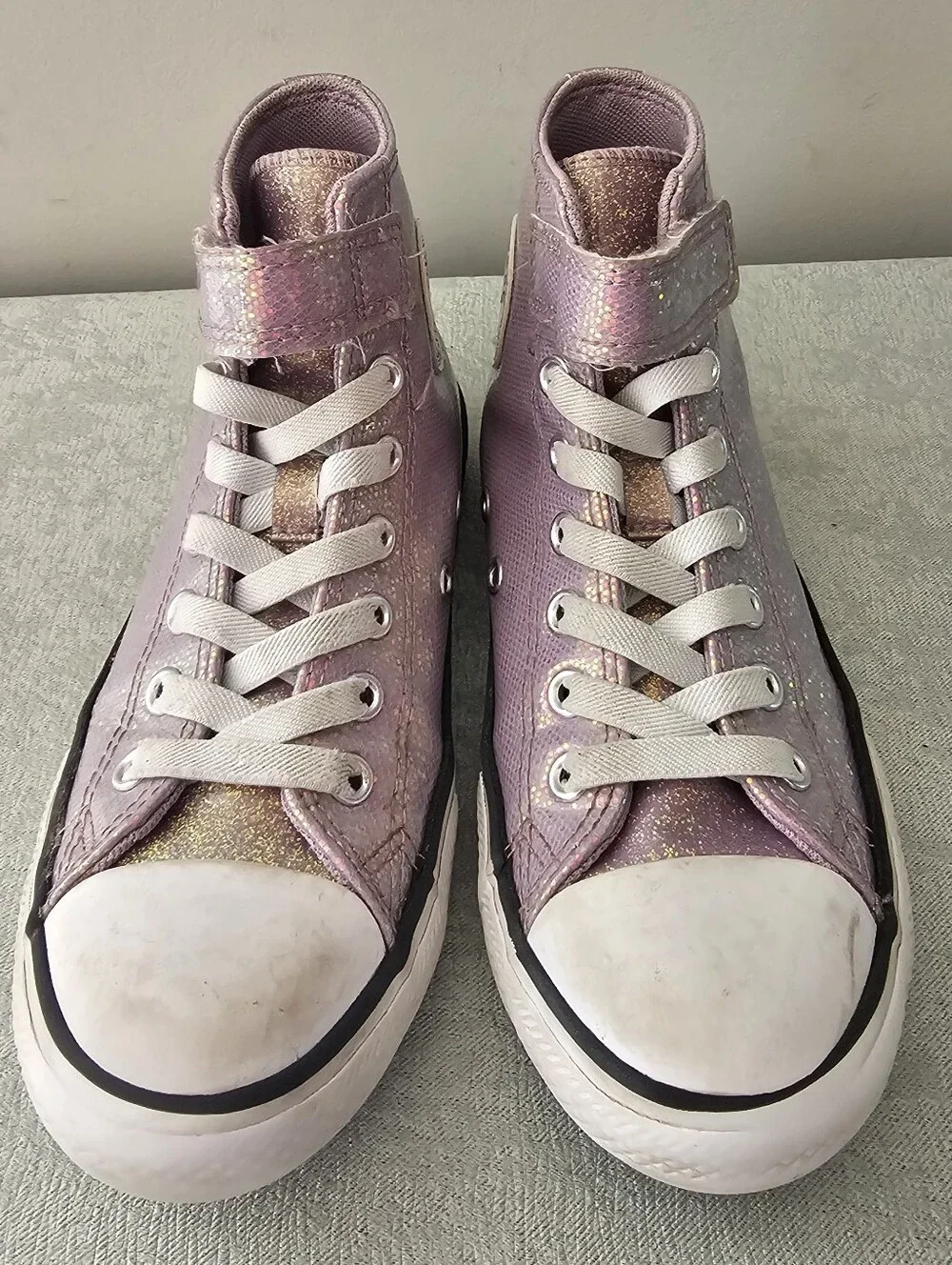 Chuck Taylor All Star Glitter Purple Casual High Top Sneakers